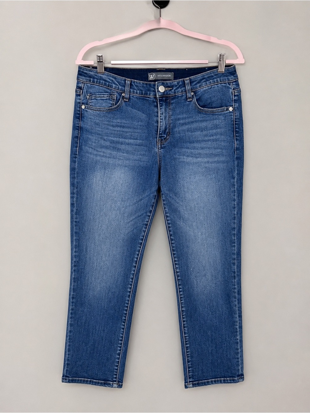Wit & Wisdom Petite Ankle Jeans Size 10P Medium Wash Stretch Slim Fit